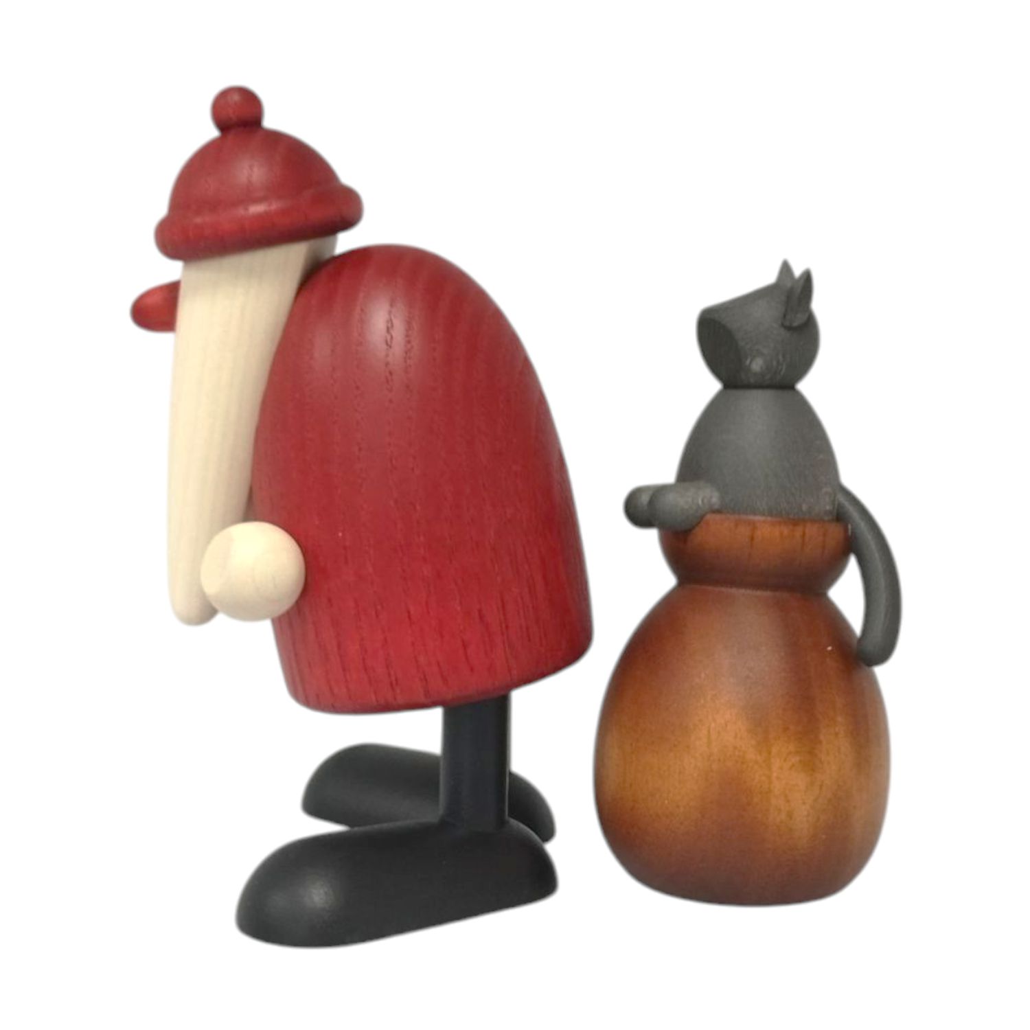 Weihnachtsmann mit Katze auf Sack – Bild 2