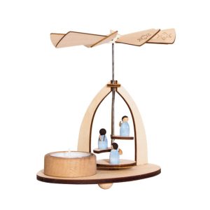 Kleine Teelichtpyramide mit Engel