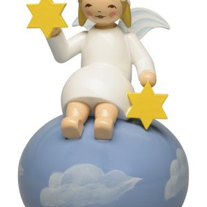 Engel mit Margeritenkranz auf Wolken, sitzend – Neuheit 2025