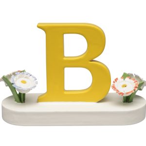 Buchstabe B, mit Blumen