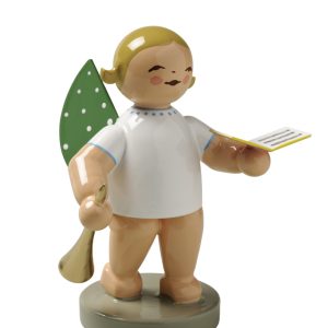 Engel mit Liederbuch und Flöte