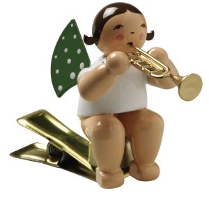 Engel mit Trompete, auf Klemme