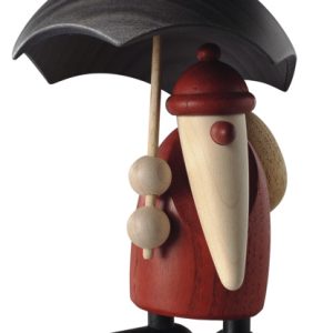 Weihnachtsmann mit Schirm – Björn Köhler Echt Erzgebirge