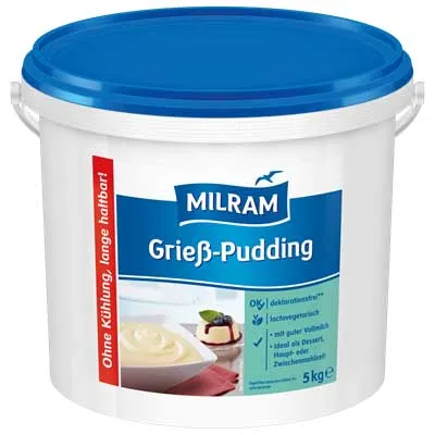 Milram, Grießpudding, 5 kg Eimer