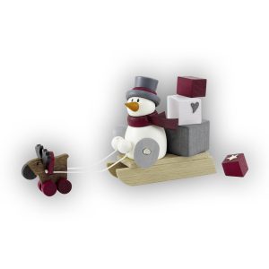 Otto Schneemann mit Geschenkeschlitten