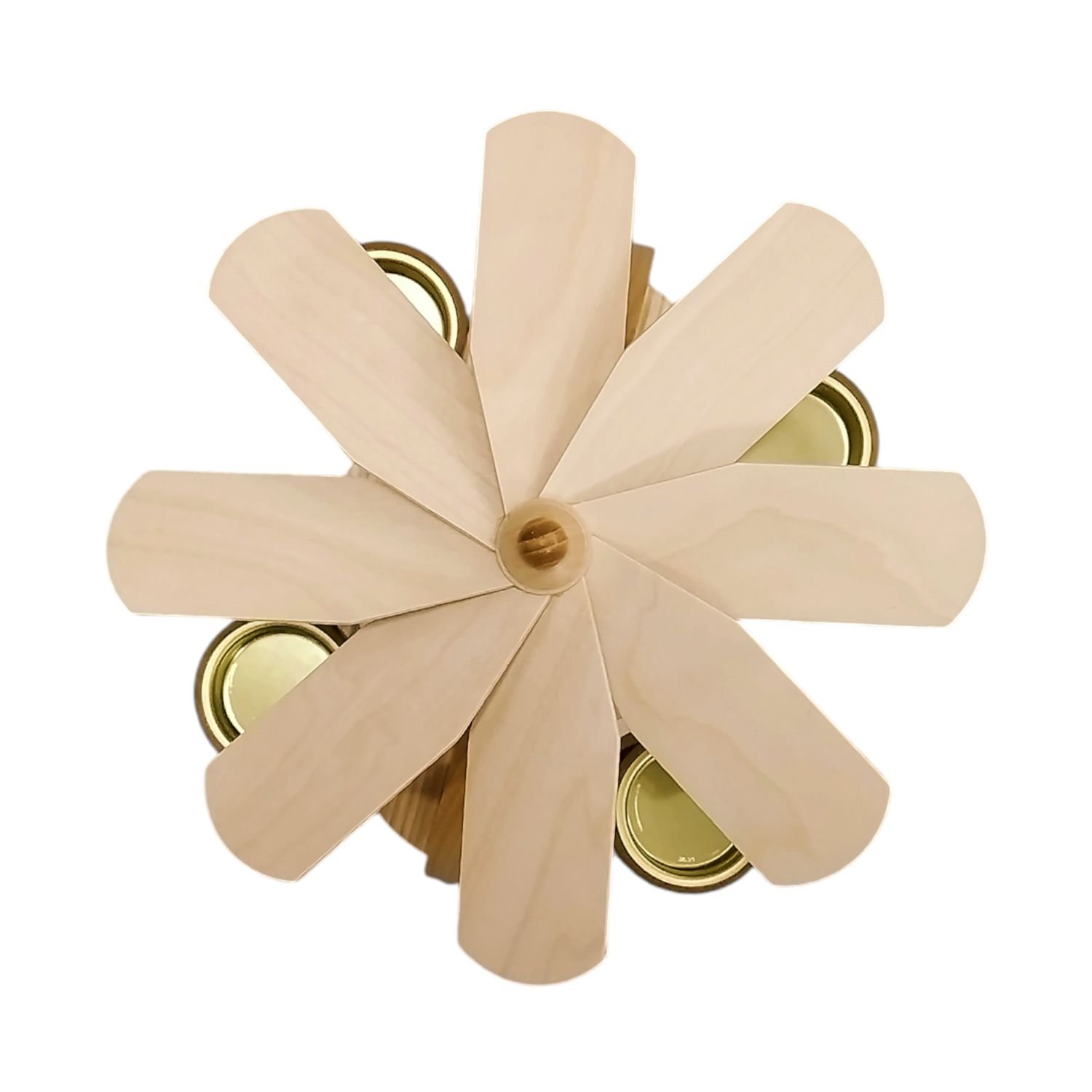 Teelichtstufenpyramide Weihnachtsmann, natur – Bild 7