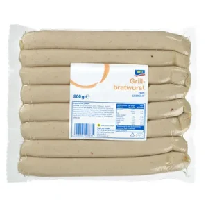 Aro, Grill-Bratwurst, fein, gebrüht, 8 Stück à 100 g, 800 g Packung