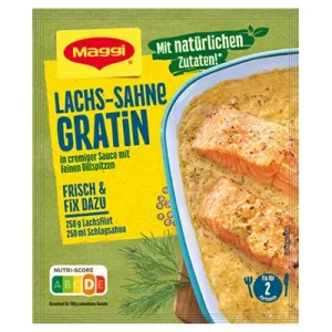 Maggi, Frisch & Fix, Lachs Sahne Gratin, 26 g Beutel