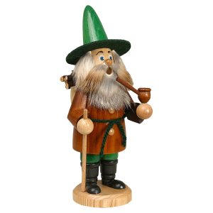 Räuchermann Wichtel Holzsammler braun