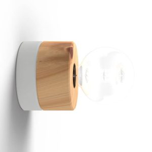 Wandlampe aus Holz mit Kabel und Stecker 0239 ALMUT • Holz: • Zirbe • Winterweiß