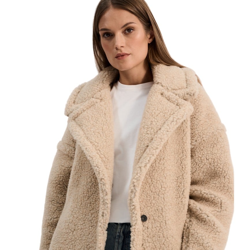 Wollmantel *Teddy Mid Adult*, Sand Brown, Ultra Light – Bild 4