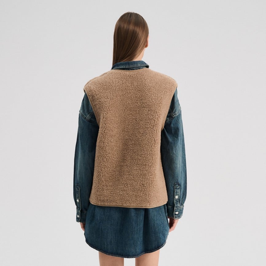 Wollweste Bodywarmer *Alpen 3.0 Adult*, Tan, ultra light – Bild 4