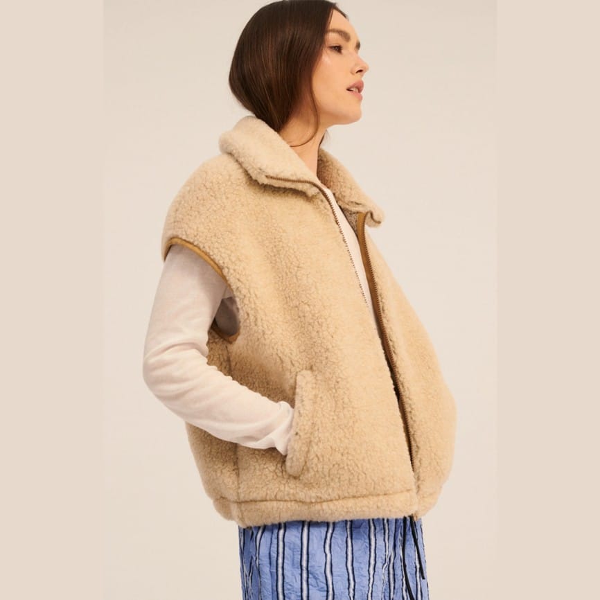 Wollweste *Isla Adult*, Sand Brown, Ultra Light – Bild 2