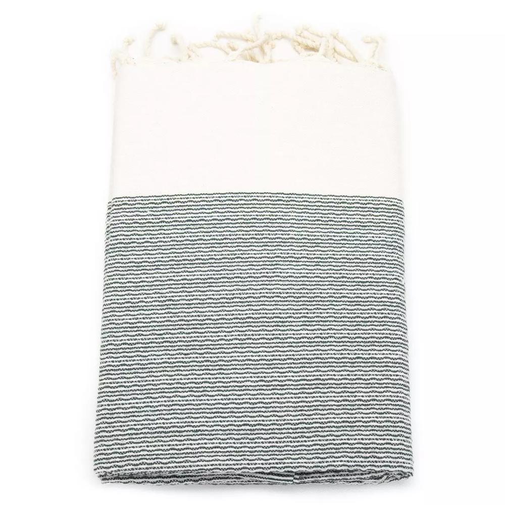 Tuch *Fouta* Hamamtuch Feine Linien, Tropical Forest 200x100cm