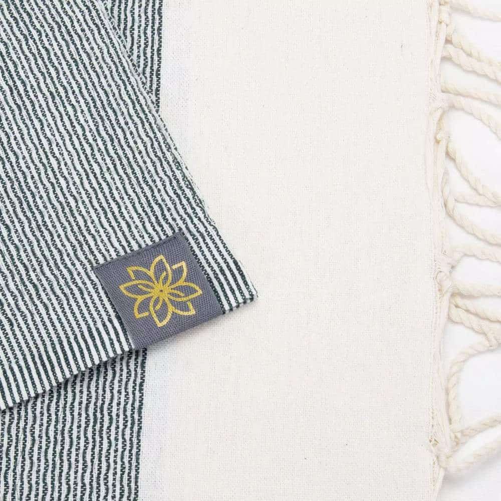 Tuch *Fouta* Hamamtuch Feine Linien, Tropical Forest 200x100cm – Bild 2