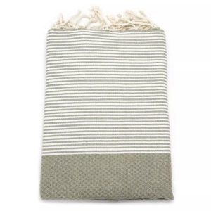 Tuch *Fouta* Hamamtuch Wabenmuster, Desert Sage 200x100cm