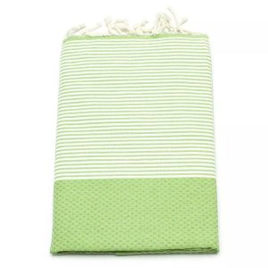Tuch *Fouta* Hamamtuch Wabenmuster, Fresh Grass 200x100cm