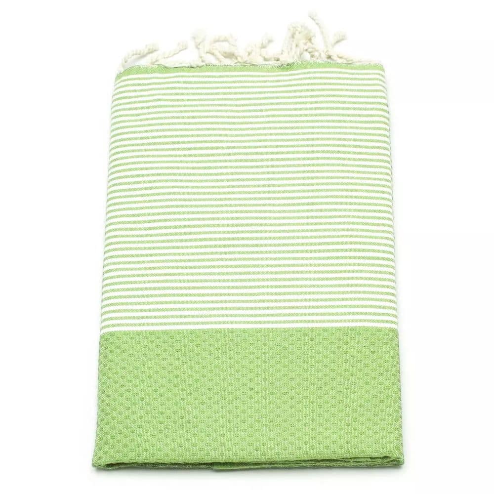 Tuch *Fouta* Hamamtuch Wabenmuster, Fresh Grass 200x100cm