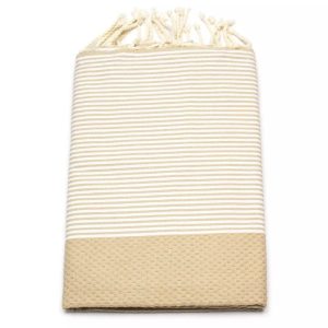 Tuch *Fouta* Hamamtuch Wabenmuster, Natural Raffia 200x100cm