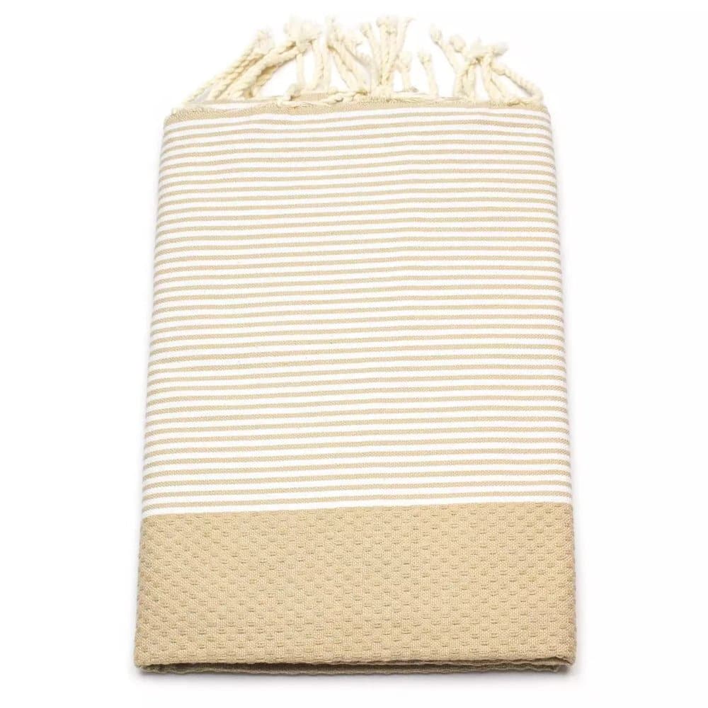 Tuch *Fouta* Hamamtuch Wabenmuster, Natural Raffia 200x100cm