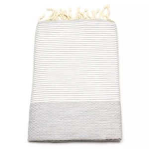 Tuch *Fouta* Hamamtuch Wabenmuster, Sea Dolphin 200x100cm