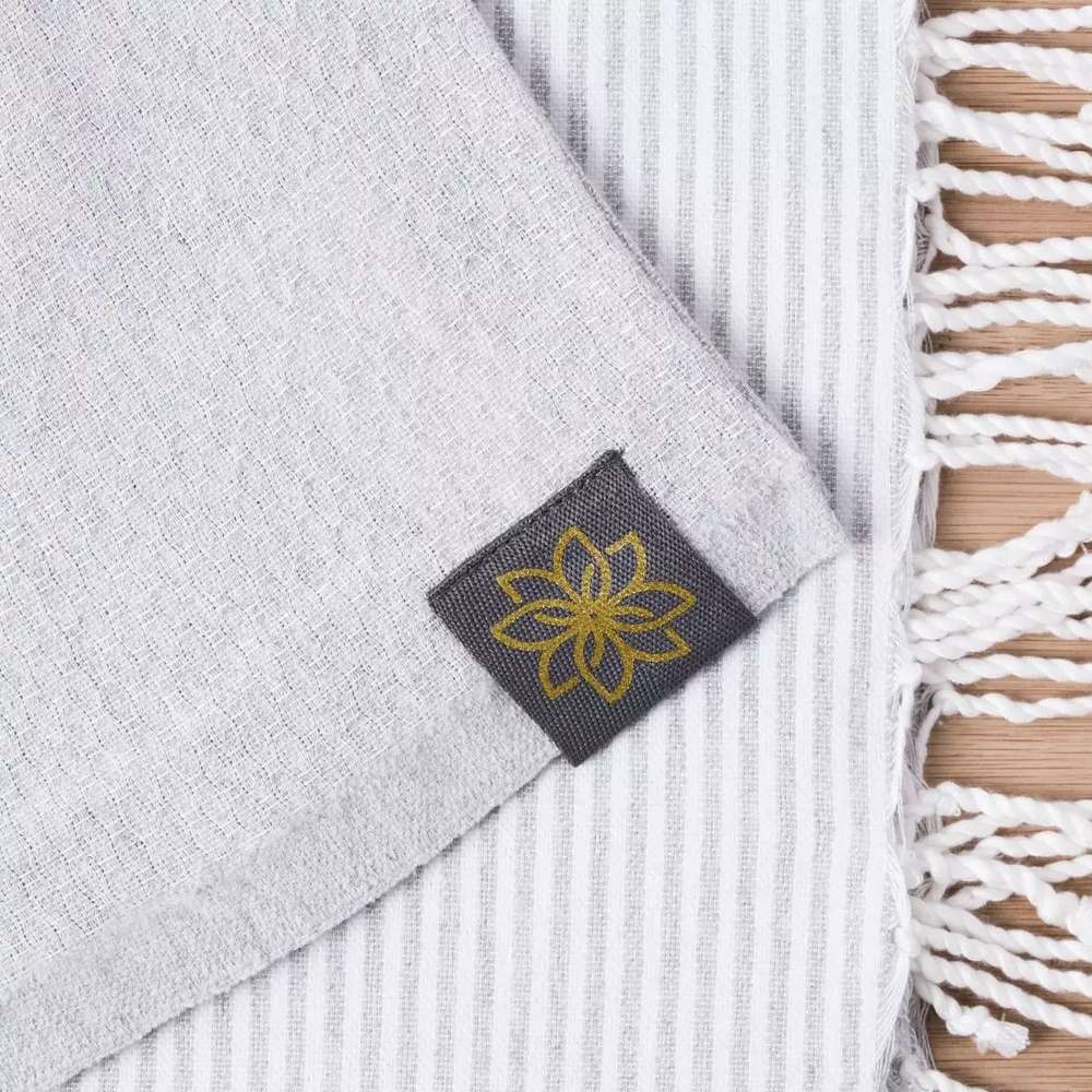 Tuch *Fouta* Hamamtuch Wabenmuster, Sea Dolphin 200x100cm – Bild 3