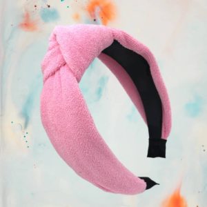 Haarreif aus Frottee, Rosa