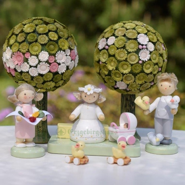 Blütenbaum grün/pastell H8,5cm,Ø 5cm – Bild 3