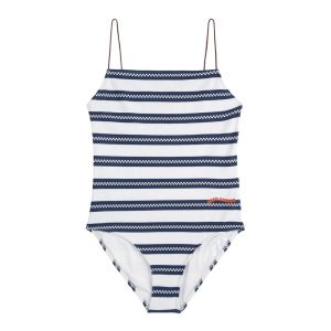 Badeanzug *Stripes*, White & Blue