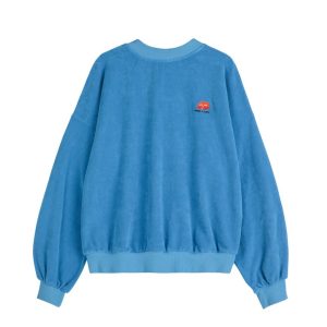 Sweatshirt Women *Logo Embroidery*, Blau