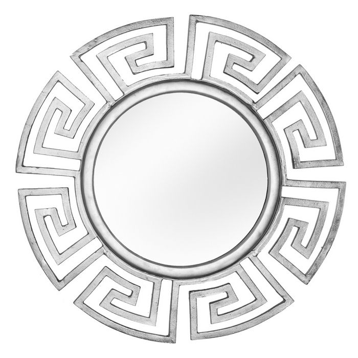 Wandspiegel OLYMP Silber mit griechischen Ornamenten 85cm Ø – Bild 2