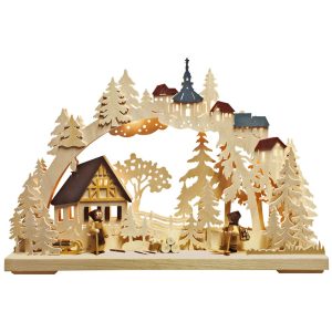 Schwibbogen Holzsammler elektrisch beleuchtet