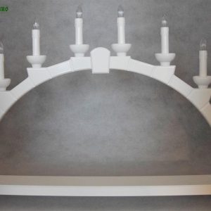 Schwibbogen weiss mit 10 Kerzen – ohne Setzkasten