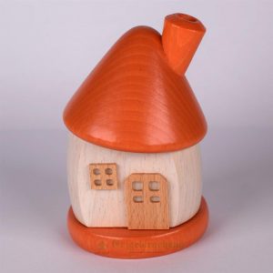 Räucherhaus rund weiß-orange