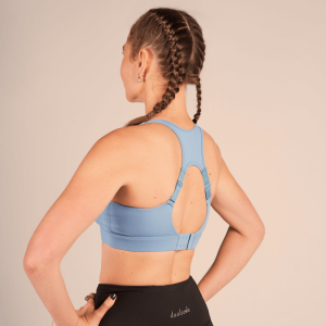 Dualseele – Bequeme Eco Sport BH Damen – Blau GRÖSSE : M