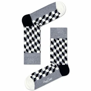 Happy Socks Filled Optic Grau, 41-46