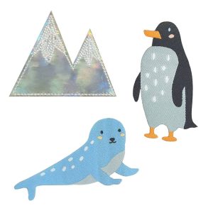 Bügelsticker, Penguin & Seal