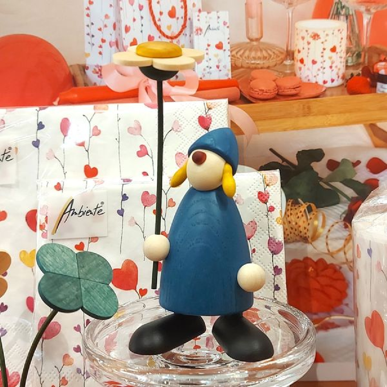 Cocktailservietten mit Herzgirlanden – Napkin 25 Hearts garlands FSC Mix – Bild 2