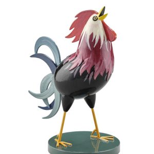 Hahn, weinrot-schwarz