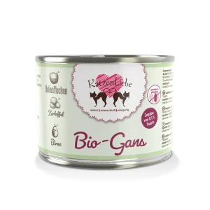 HerzensHund | Katzenfutter nass Bio-Gans mit Bio-Kartoffel 200g Dose