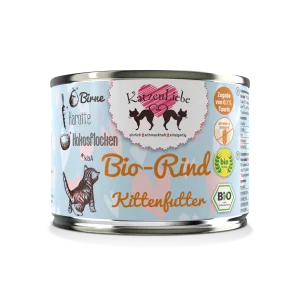 HerzensHund | Kittenfutter Bio-Rind mit Bio-Karotte 200g Dose