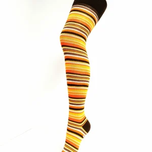 Crönert Overknee Stripes Dkl. Braun, 35-38