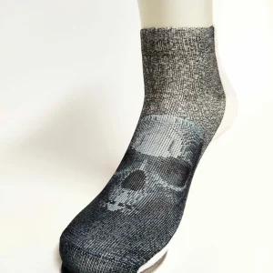 Viper Fashion Print Socks Skull Grau, OS