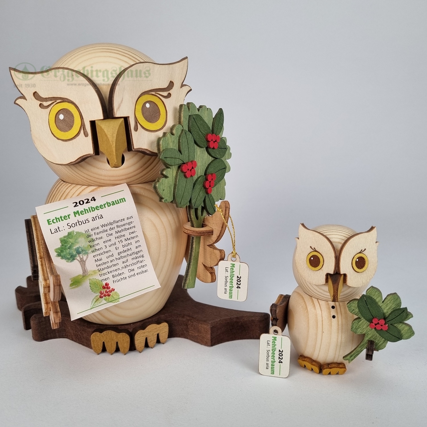 Räuchermann Eule Jahreseule 2024 Mehlbeere – Neuheit 2024 A25 – Bild 2