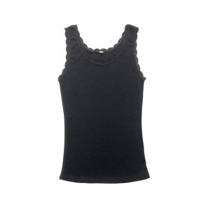 Unterhemd mit Rüschen Women, Black