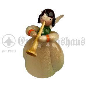 Engel mit Trompete – zarte Holzminiaturen – ehemals Schaarschmidt-Figuren