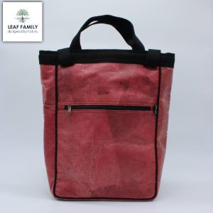LEAF FAMILY – Vegan- nachhaltige Rucksacktasche aus Teakblättern Farbe : PINK