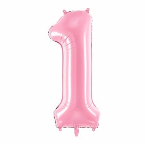 XL Folienballon Zahl “1” Rosa