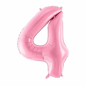 XL Folienballon Zahl “4” Rosa