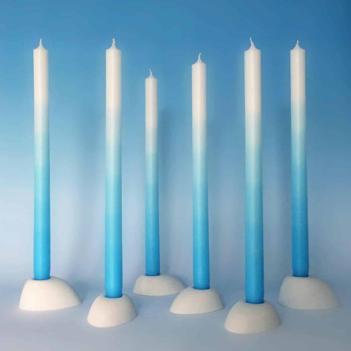 XXL Dip Dye Kerze *Blau*, 1 Stück